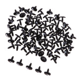 Maxbell 100pcs 8mm Plastic Safety Eyeballs Eyes DIY Craft Toys Accs Black & White