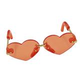 Maxbell Fashionable Sunglasses Heart-shaped Glasses For 12inch Blythe Dolls Orange