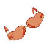 Maxbell Fashionable Sunglasses Heart-shaped Glasses For 12inch Blythe Dolls Orange