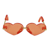 Maxbell Fashionable Sunglasses Heart-shaped Glasses For 12inch Blythe Dolls Orange