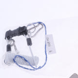 Maxbell Scuba Diving Spring Coiled Lanyard With Clips for Cameras Lights White