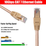 Maxbell Cat7 Ethernet Cable Lan Network RJ45 Patch Cable For PC Laptop 10Gbps 0.3Meter