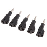 Maxbell 5Pcs Unshrouded Stackable 4mm Banana Plug Speaker Cable Connectors  black