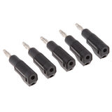 Maxbell 5Pcs Unshrouded Stackable 4mm Banana Plug Speaker Cable Connectors  black