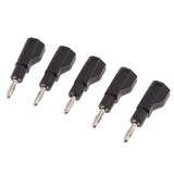 Maxbell 5Pcs Unshrouded Stackable 4mm Banana Plug Speaker Cable Connectors  black