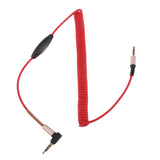 Maxbell 3.5mm M to M Aux Cable Cord Right Angle Audio Headphone Jack With Mic Red