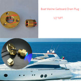 Maxbell Boat Marine Garboard Drain Plug Machined Brass Fits 1"Diameter Hole 1/2''NPT