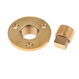 Maxbell Boat Marine Garboard Drain Plug Machined Brass Fits 1"Diameter Hole 1/2''NPT