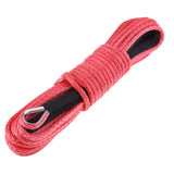 Maxbell 1/5" x 50' Synthetic Winch Rope Line Cable 7700 LB Capacity ATV UTV Red