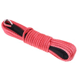 Maxbell 1/5" x 50' Synthetic Winch Rope Line Cable 7700 LB Capacity ATV UTV Red