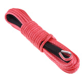 Maxbell 1/5" x 50' Synthetic Winch Rope Line Cable 7700 LB Capacity ATV UTV Red