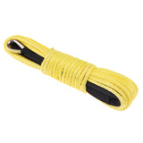 Maxbell 1/5" x 50' Synthetic Winch Rope Line Cable 7700 LB Capacity ATV UTV Yellow