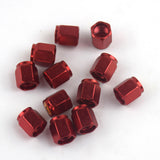 Maxbell Anodized Aluminum Alloy Valve Stem Cap 12pk Set Hex Dress Up Kit NEW Red