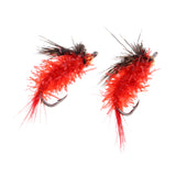 Maxbell 40pcs Fly Hooks Fishing Trout Salmon Wet Flies Fish Hook Lures Red