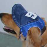 Maxbell Baseball Hat Sun-shading Cap with Ear Holes For Small to Large Dogs Blue-S