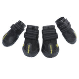 Maxbell 4 Pcs Pet Dog Shoes Boots Waterproof Pet Paw Protector Dog Shoes  Black L