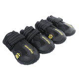 Maxbell 4 Pcs Pet Dog Shoes Boots Waterproof Pet Paw Protector Dog Shoes  Black L