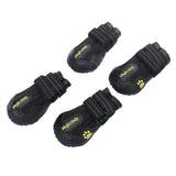 Maxbell 4 Pcs Pet Dog Shoes Boots Waterproof Pet Paw Protector Dog Shoes  Black L