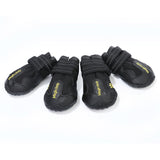 Maxbell 4 Pcs Pet Dog Shoes Boots Waterproof Pet Paw Protector Dog Shoes  Black L