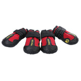 Maxbell 4 Pcs Pet Dog Shoes Boots Waterproof Pet Paw Protector Dog Shoes  Red M