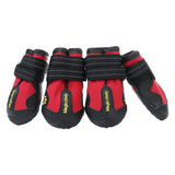 Maxbell 4 Pcs Pet Dog Shoes Boots Waterproof Pet Paw Protector Dog Shoes  Red M