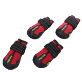 Maxbell 4 Pcs Pet Dog Shoes Boots Waterproof Pet Paw Protector Dog Shoes  Red M