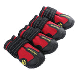 Maxbell 4 Pcs Pet Dog Shoes Boots Waterproof Pet Paw Protector Dog Shoes  Red M