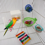 Maxbell 1 Set Bird Parrot Cage Supplies Bird Feeder with Parrot Cage Hanging Toys