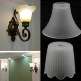 Maxbell Ceiling Fan Light Tulip Ruffle Crimp Shade Frosted Vintage Lamp Shade 1