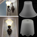 Maxbell Ceiling Fan Light Tulip Ruffle Crimp Shade Frosted Vintage Lamp Shade 1