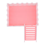 Maxbell 1 Pc Small Pet Hamster Hedgehog Parrot Wooden Ladder Platform Fence Pink
