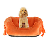 Maxbell Pet Dog Bed Warming House Soft Nest Dog Baskets Winter Warm Kennel orange