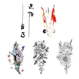 Maxbell 5Pcs Temporary Body Art Tattoo Transfer Stickers Flower Water Decal Decor 04