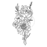 Maxbell 5Pcs Temporary Body Art Tattoo Transfer Stickers Flower Water Decal Decor 04