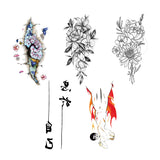 Maxbell 5Pcs Temporary Body Art Tattoo Transfer Stickers Flower Water Decal Decor 04