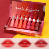 Maxbell 7 Fashion Color Lipsticks Lip Gloss Beauty Lips Makeup Long Lasting Gift Set