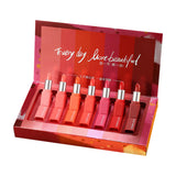 Maxbell 7 Fashion Color Lipsticks Lip Gloss Beauty Lips Makeup Long Lasting Gift Set