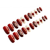 Maxbell 24Pcs/Set False Nails Tips Full Cover Fake Nail w/Waterproof Glue Sticker 03