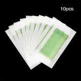 Maxbell 13pcs Depilaton Waxing Strips Arm Legs Bikini Hair Removal Sponge Pad Set Green