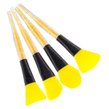 Maxbell 4x Silicone Face Mask Brush Applicator Tool for Facials Mud Clay Mask Yellow