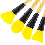 Maxbell 4x Silicone Face Mask Brush Applicator Tool for Facials Mud Clay Mask Yellow