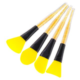 Maxbell 4x Silicone Face Mask Brush Applicator Tool for Facials Mud Clay Mask Yellow