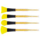 Maxbell 4x Silicone Face Mask Brush Applicator Tool for Facials Mud Clay Mask Yellow