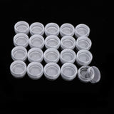 Maxbell 20Pcs 3g Cosmetic Empty Jars Makeup Lip Balm Container Nail Tips Storage Box