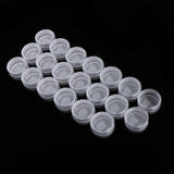 Maxbell 20Pcs 3g Cosmetic Empty Jars Makeup Lip Balm Container Nail Tips Storage Box