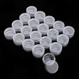 Maxbell 20Pcs 3g Cosmetic Empty Jars Makeup Lip Balm Container Nail Tips Storage Box