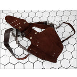 Maxbell Genuine Leather Hair Scissor Storage Case Salon Pet Hairdressing Tools Pouch Brown