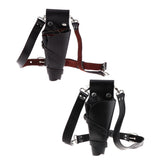 Maxbell Genuine Leather Hair Scissor Storage Case Salon Pet Hairdressing Tools Pouch Brown