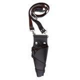 Maxbell Genuine Leather Hair Scissor Storage Case Salon Pet Hairdressing Tools Pouch Brown