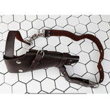 Maxbell Genuine Leather Hair Scissor Storage Case Salon Pet Hairdressing Tools Pouch Brown